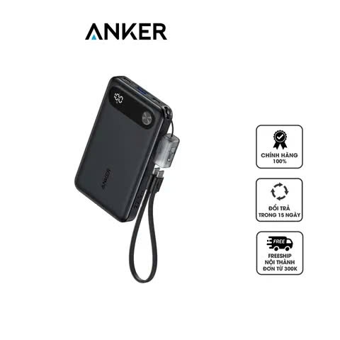 Pin Dự Phòng Anker 10000 22.5W (Built-In USB-C Connector) - A1257