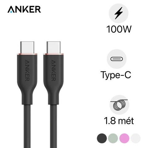Cáp Type C to Type C Anker 643 Flow 100W dài 0.9m/1.8m - A8553