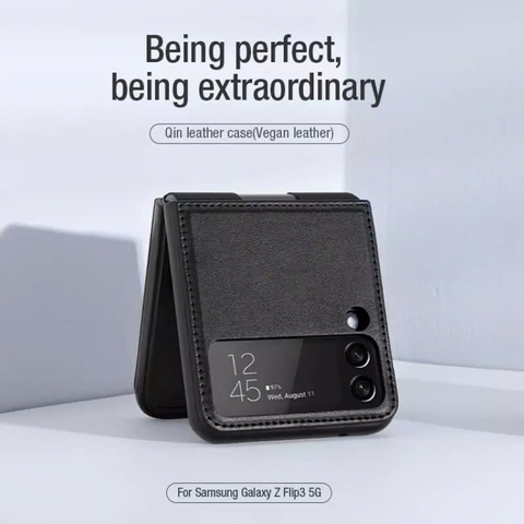 Bao da Nillkin Qin Vegan cho Samsung Galaxy Z Flip 3 5G