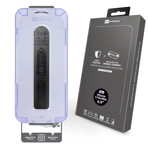 Kính 2.5D chống vân tay+chống nhìn trộm cho iPhone 17 series