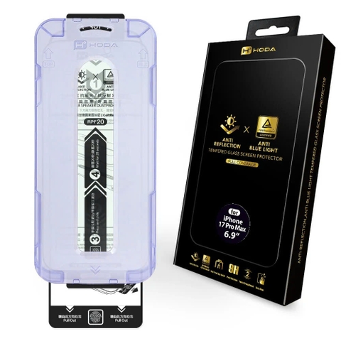 Kính 2.5D chống chói + chống ánh sáng xanh cho iphone 17 series
