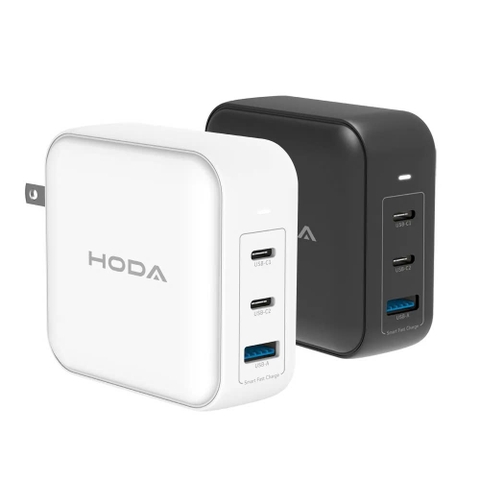 Bộ sạc nhanh thông minh 3 cổng 2PD + 1USB với công suất 240W, cáp USB-C sang C dài 150cm