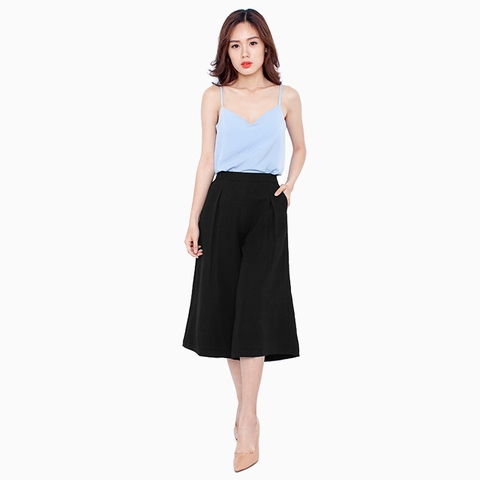 Quần culottes xếp ly giữa