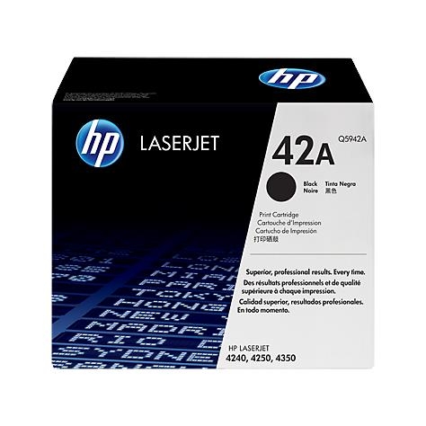HP 42A Black Original LaserJet Toner Cartridge (Q5942A)