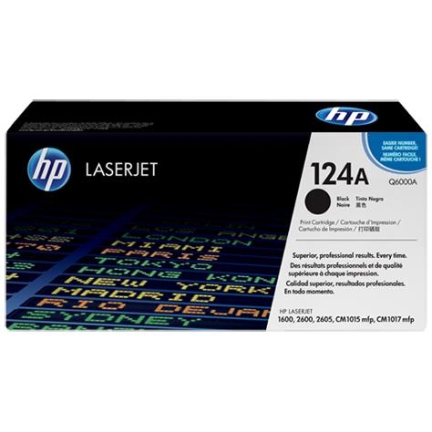 HP 124A Black Original LaserJet Toner Cartridge (Q6000A)