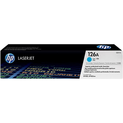 HP 126A Cyan Original LaserJet Toner Cartridge (CE311A)