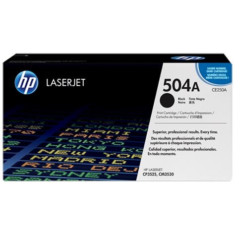 HP 504A Black Original LaserJet Toner Cartridge (CE250A)