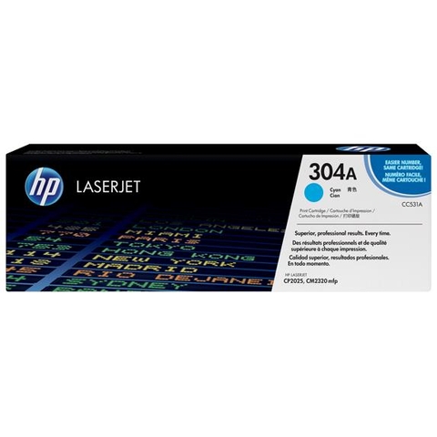 HP 304A Cyan Original LaserJet Toner Cartridge (CC531A)