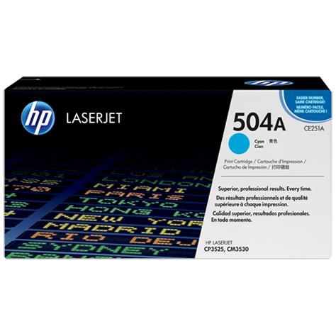 HP 504A Cyan Original LaserJet Toner Cartridge (CE251A)
