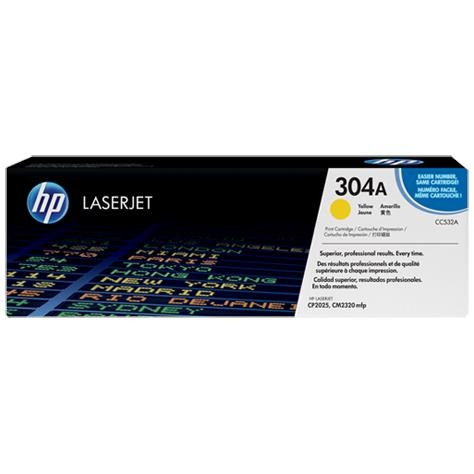 HP 304A Yellow Original LaserJet Toner Cartridge (CC532A)