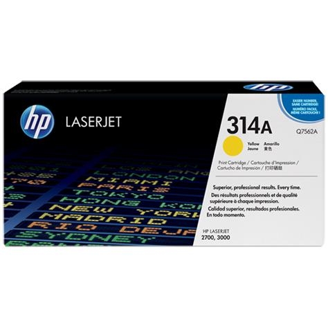 HP 314A Yellow Original LaserJet Toner Cartridge (Q7562A)