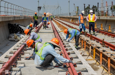Hình ảnh thi công Metro. Nguồn: VNExpress