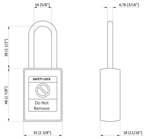 Kích thước Khóa Loto Master Lock S31 Red