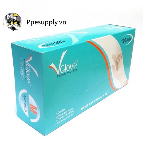 Găng tay y tế Vglove có bột 5.0gr 24cm