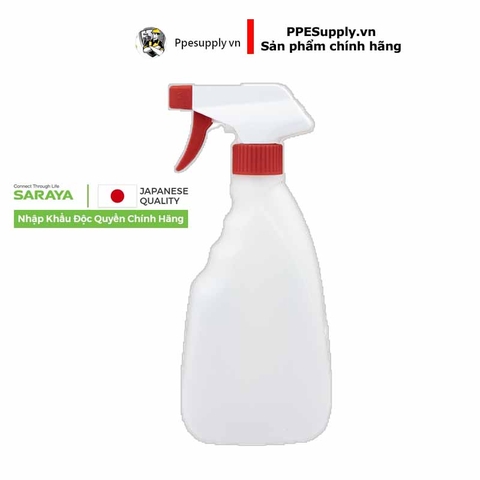 Bình xịt phun sương dung dịch Saraya Smart San dạng phun, kèm đầu bơm phun sương - 500ml