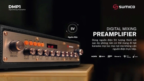 Vang số Bluetooth Sumico DMP1 | Digital Mixing Preamplifier - nhỏ gọn tiện lợi, tích hợp đa số các dòng loa