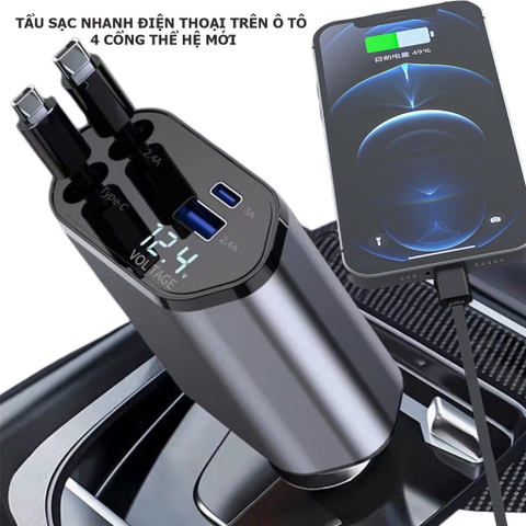 Tẩu sạc oto 4 cổng