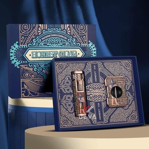 Set phụ kiện Cigar Honest 2 món bật lửa và dao cắt TA Series