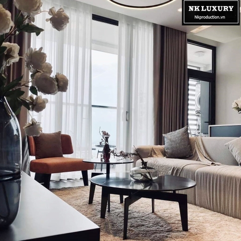 Bàn trà cặp Tribecali - Mặt đá gốc thạch anh cao cấp