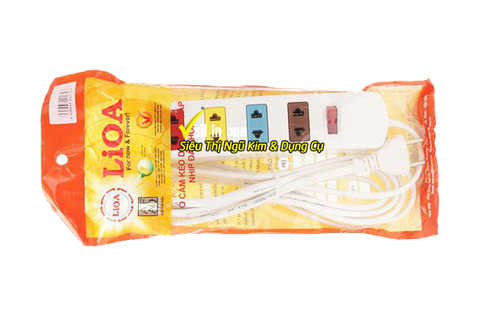 ổ 4S dây 5mx2 trắng, Lioa