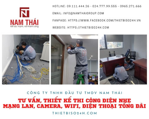 Công ty Thi công mạng lan - Wifi - Lắp đặt tổng đài - Camera - Điện nhẹ