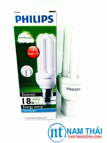 Bóng đèn Compact Philips tích hợp tương thích điện từ (EMC) Essential 18W