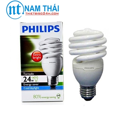 Bóng đèn Compact Philips tích hợp tương thích điện từ (EMC) Tornado 24W