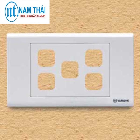 Ổ cắm công tắc Sino - Mặt 5 lỗ - S185/X