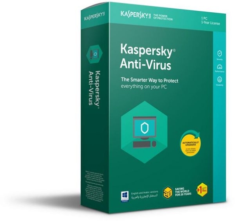 Phần mềm Kaspersky Anti Virus for 1PC ( KAS 1U)