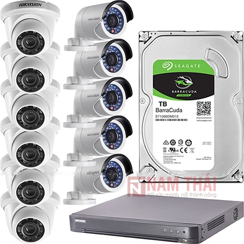 Lắp đặt trọn bộ 11 camera giám sát 2.0MP Hikvision