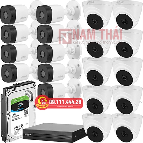 Lắp đặt trọn bộ 19 camera giám sát 2.0M Dahua