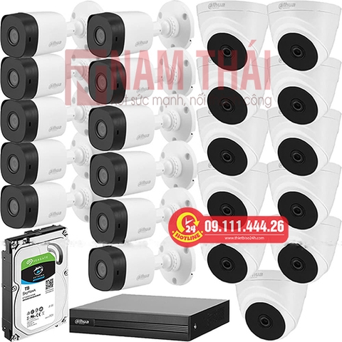 Lắp đặt trọn bộ 22 camera giám sát 2.0M Dahua