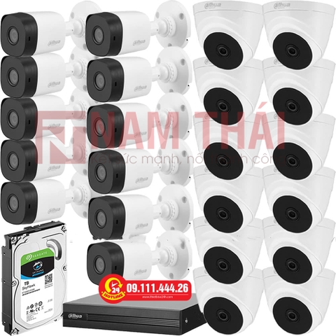 Lắp đặt trọn bộ 23 camera giám sát 2.0M Dahua