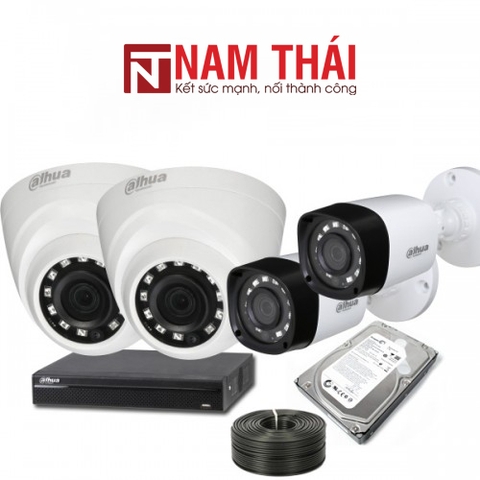 Lắp đặt trọn bộ 4 camera IP giám sát 2.0MP Dahua