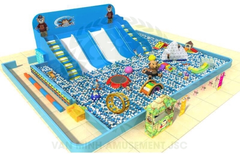 Bể bóng chướng ngại vật Gấu xám