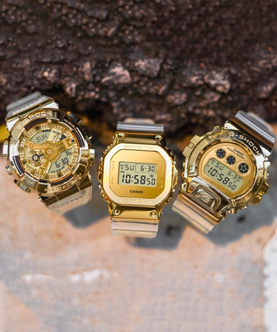 G-SHOCK GM-5600SG-9DR GOLD BEZEL Dây Nhựa | GM-5600SG-9D