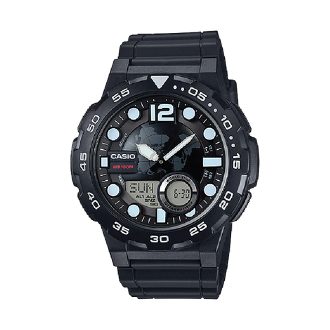 CASIO WORLDTIME AEQ-100W-1A  | PIN 10 NĂM | AEQ-100W-1AVDF