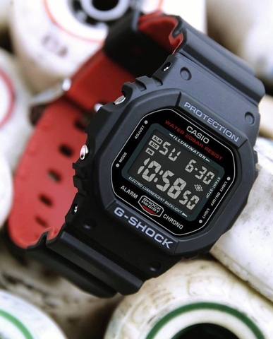 G-SHOCK DW-5600HR-1 Black x Red Heritage Color