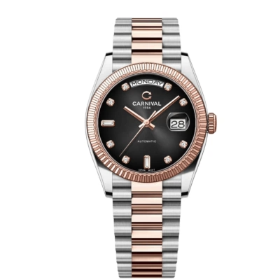 Đồng Hồ Nam Dây Thép Carnival 8239G-CH-D Automatic - Kính Sapphire - Size 38mm - Chống nước 50m