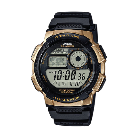 CASIO WORLDTIME AE-1000W-1A3 PIN 10 NĂM