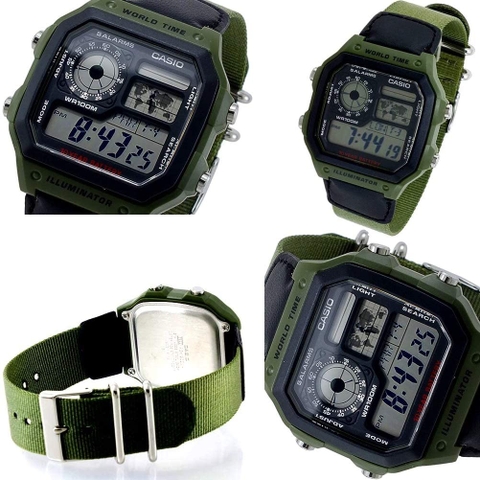 CASIO WORLDTIME AE-1200WHB-3B | PIN 10 NĂM | AE-1200WHB-3BVDF