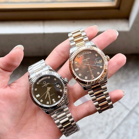 Đồng hồ nam Dây Thép Carnival 8239G-VT-D Automatic - Kính Sapphire - Size 38mm - Chống nước 50m