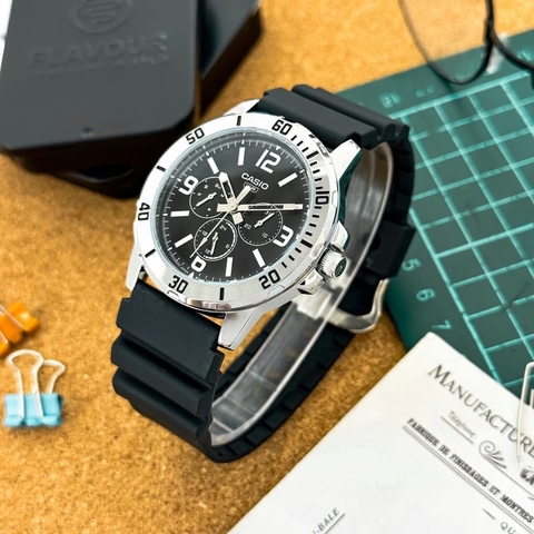 CASIO STANDARD MTP-VD300-1B Dây Nhựa | MTP-VD300-1BUDF