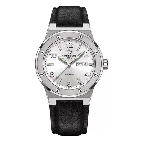 Đồng Hồ Nam Dây Da Carnival 8089G-VT-DD Automatic - Kính Sapphire - Size 42mm - 4 Màu - 8089G-VT-DD-D - 8089G-VT-DD-T - 8089G-VT-DD-TX - 8089G-VT-DD-X