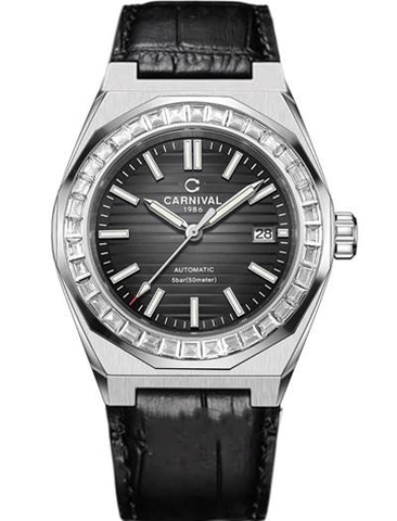 Đồng Hồ Nam Dây Da Carnival 8107G-VT-DD Automatic - Kính Sapphire - Size 42mm - 2 Màu - 8107G-VT-DD-D - 8107G-VT-DD-X