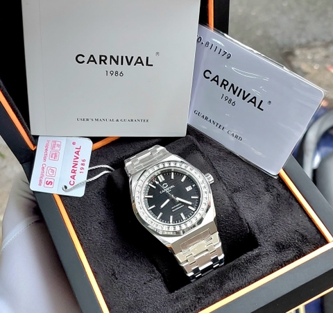 Đồng Hồ Nam Dây Thép Carnival 8107G-VT Automatic - Kính Sapphire - Size 42mm - 3 Màu - 8107G-VT-D - 8107G-VT-N- 8107G-VT-X