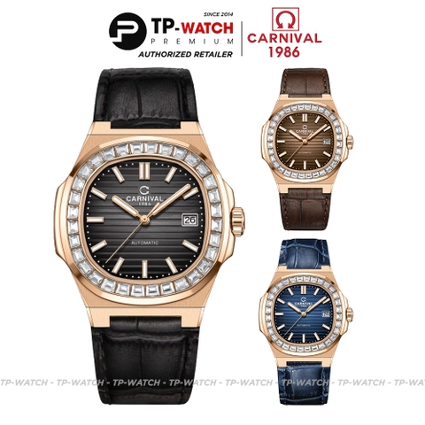 Đồng Hồ Nam Dây Da Carnival Nautilus 8108G-VH-DD Automatic - Kính Sapphire - Size 41mm - 3 Màu - 8108G-VH-DD-D - 8108G-VH-DD-X - 8108G-VH-DD-N