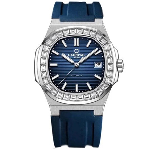 Đồng Hồ Nam Dây Cao Su Carnival Nautilus 8108G-VT-CS Automatic - Kính Sapphire - Size 41mm - 2 Màu - 8108G-VT-CSD-D - 8108G-VT-CSX-X