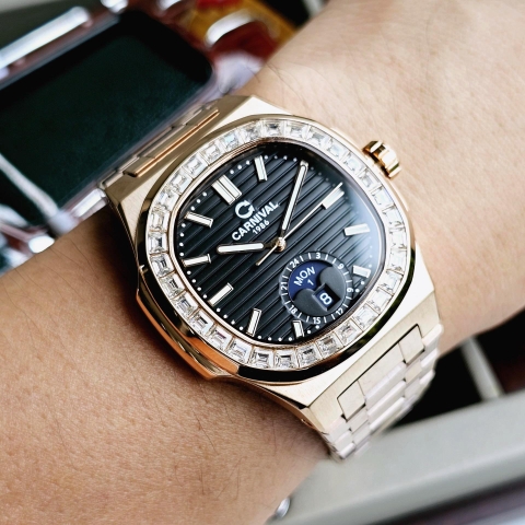 Đồng Hồ Nam Dây Thép Carnival Nautilus 8110G-VH Automatic - Kính Sapphire - Size 41mm - 3 Màu - 8110G-VH-D - 8110G-VH-N - 8110G-VH-X