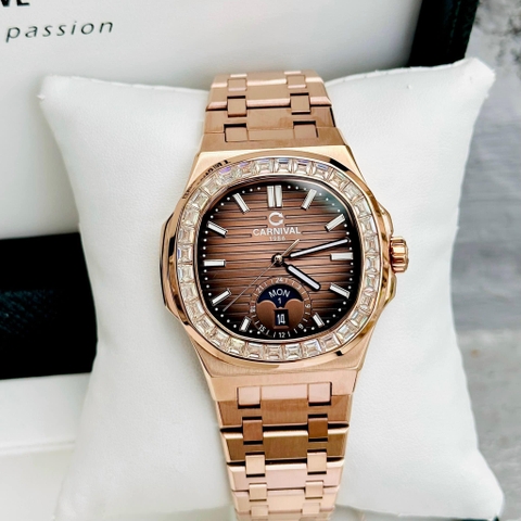 Đồng Hồ Nam Dây Thép Carnival Nautilus 8110G-VH Automatic - Kính Sapphire - Size 41mm - 3 Màu - 8110G-VH-D - 8110G-VH-N - 8110G-VH-X
